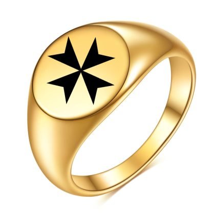 Bague Croix de Malte en Titane