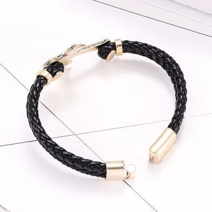 Bracelet Cuir avec Croix Médiévale – Image 6